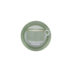 Lace Apple Green Tea Cup & Sau