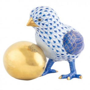 Baby Chick With Egg Cobalt