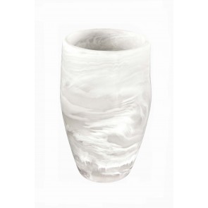 Classical Vase Lg White Swirl