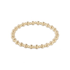 Dignity Grateful Gold Bead 5Mm Bracelet