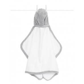 Hooded Towel Chenille Silver