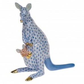 Kangaroo & Baby Blue 5.75"H