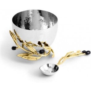 Olive Branch Gold Nut W/Spoon