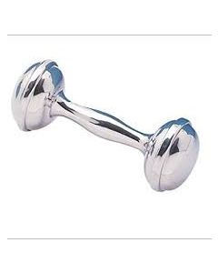 Dumbell Rattle Baby Pewter
