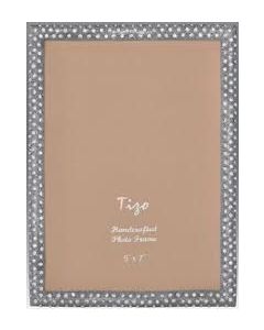 Jeweled Silver Frame 5X7"