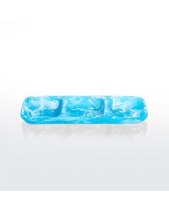 Medium Three Part Tray Aqua Swirl