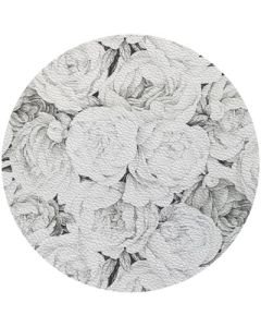 Peony Passion Bk/Wh Pmat Set/4