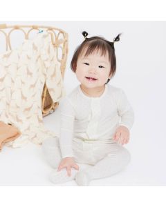 Pin Dot Cream Footie Newborn