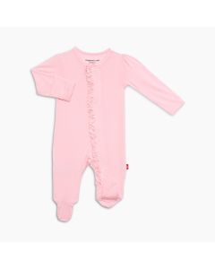 Pink Dgwd Magnetic Footie 3-6m