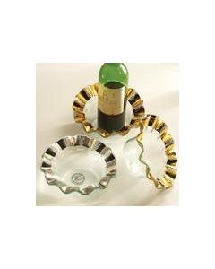 Ra Ruffle Wine Coaster Gold